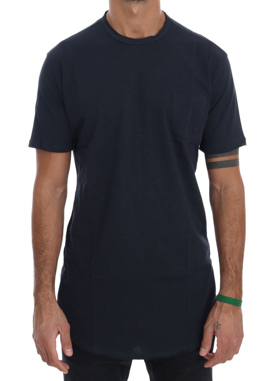 Daniele Alessandrini T-Shirt aus blauer Baumwolle mit Rundhalsausschnitt