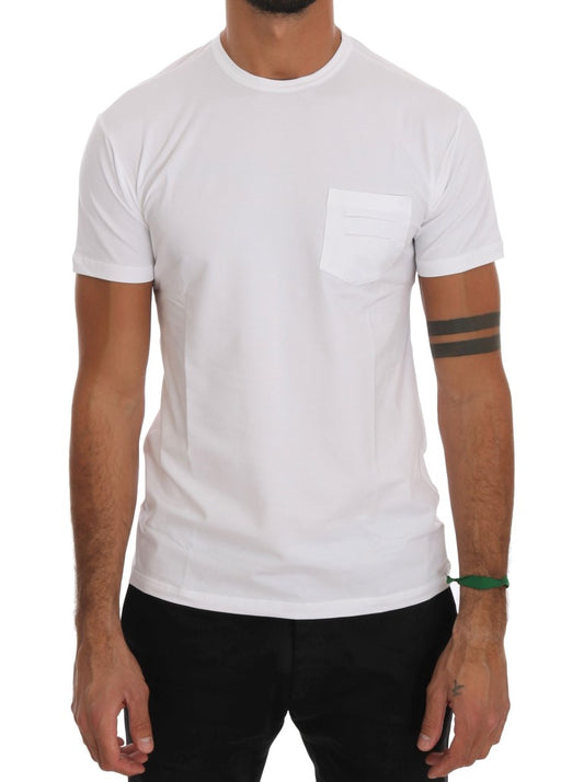 Daniele Alessandrini Weißes T-Shirt mit Rundhalsausschnitt aus Baumwolle