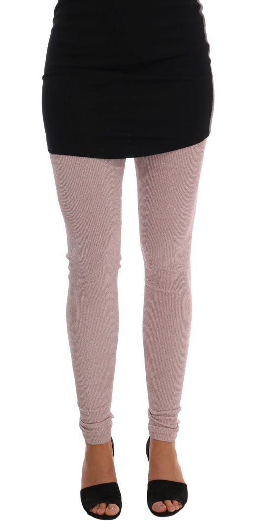 Dolce & Gabbana Rosa Stretch-Taillenstrumpfhose Strümpfe