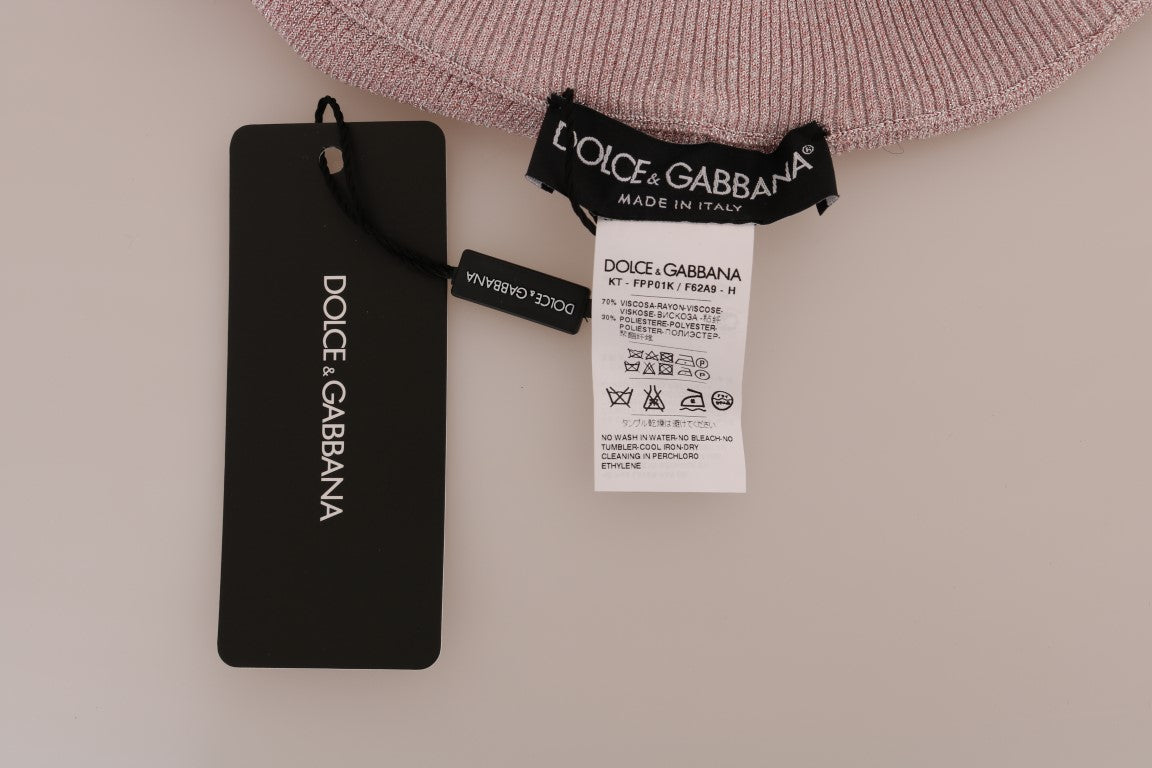 Dolce & Gabbana Rosa Stretch-Taillenstrumpfhose Strümpfe