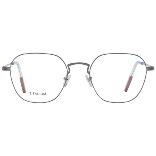 Ermenegildo Zegna Graue Titan-Brillenfassung