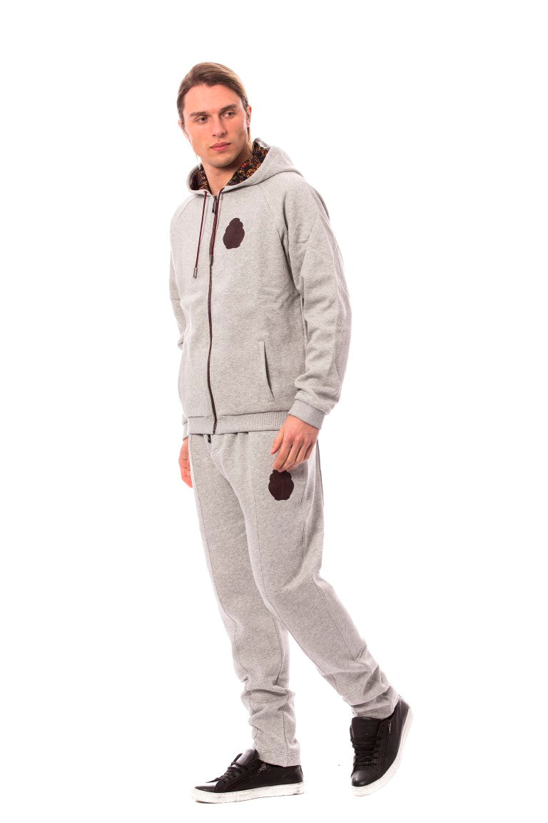 Billionaire Italian Couture Grauer Baumwoll-Kapuzenpullover