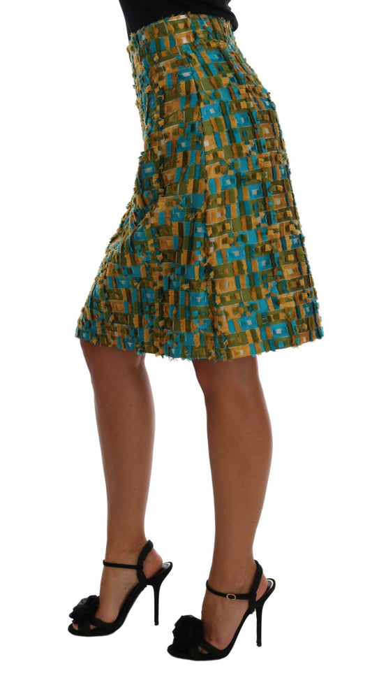 Dolce & Gabbana Mehrfarbiger gerader Bleistiftrock aus Jacquard