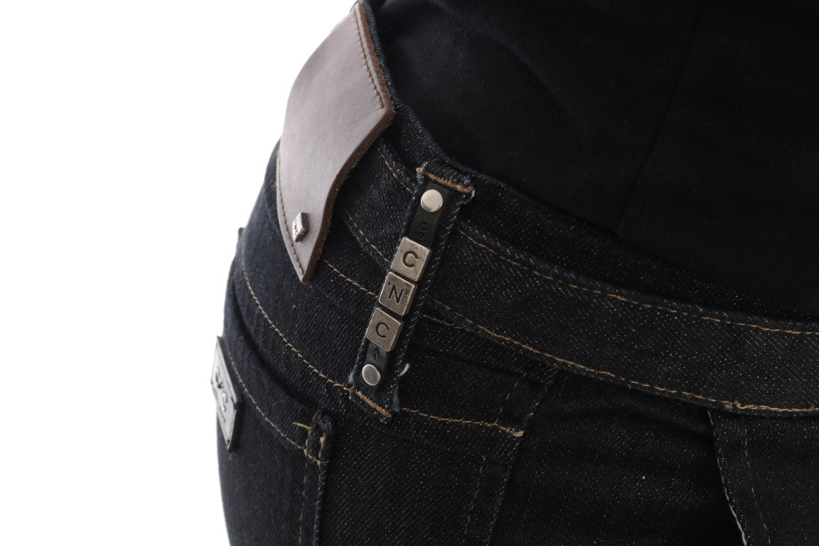 Costume National Blaue Cotton Stretch Slim Fit Jeans