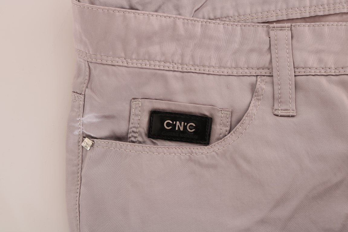 Costume National Beige Baumwolle Slim Fit Jeans