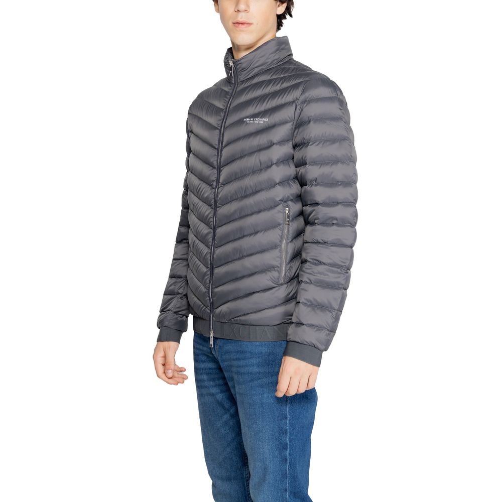 Gray Polyester Jackets & Coat