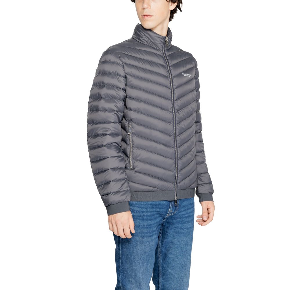 Gray Polyester Jackets & Coat