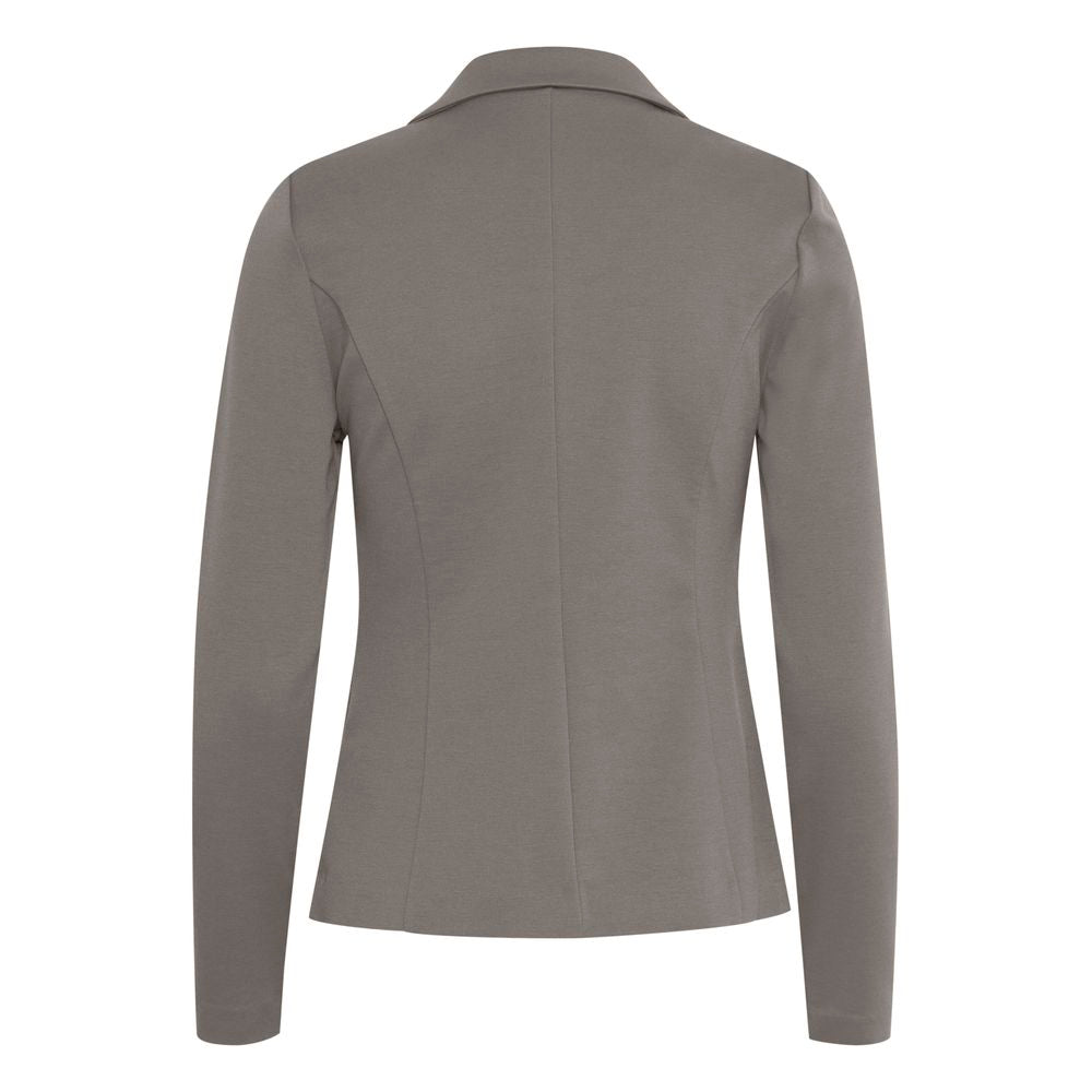Beige Polyester Blazer