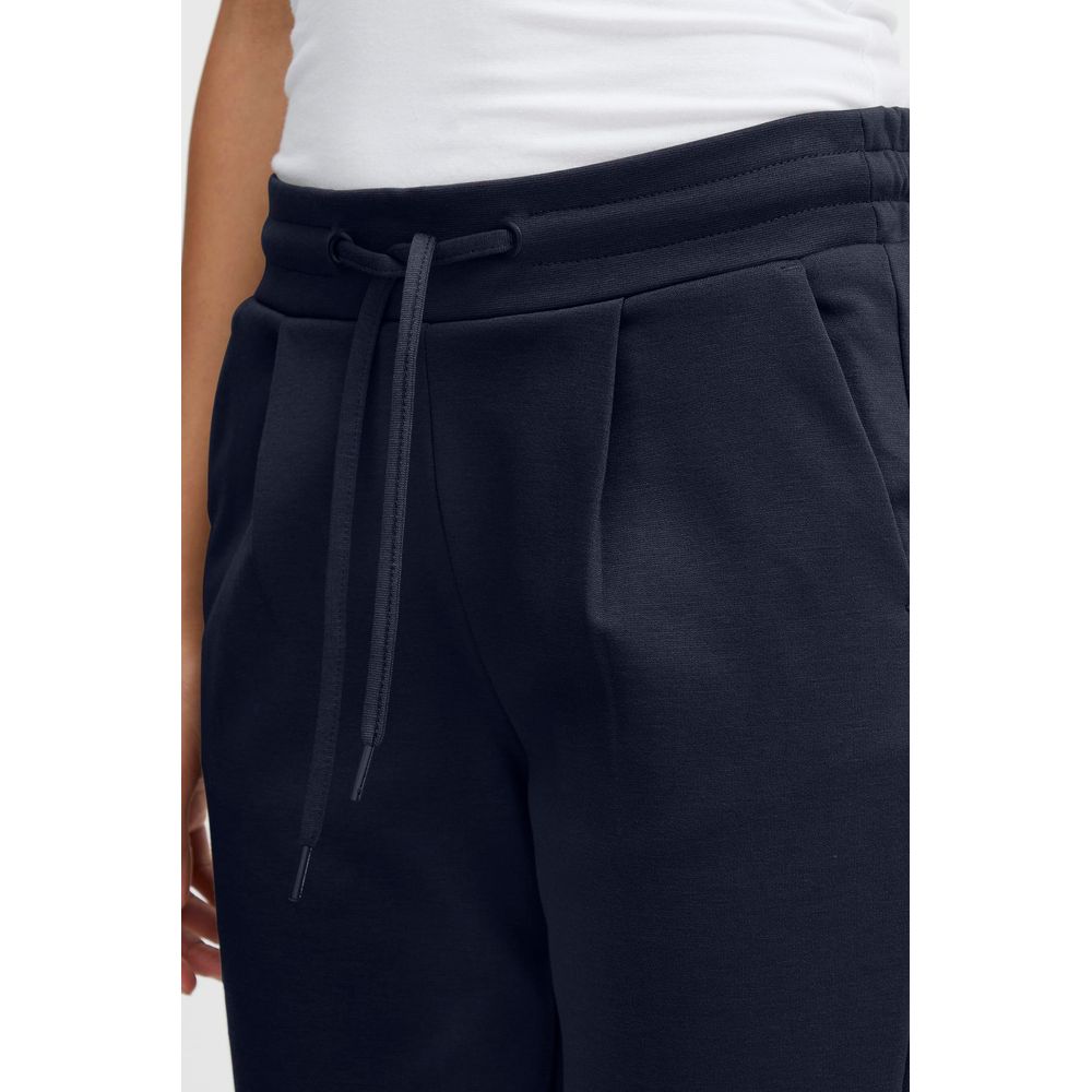 Blue Polyester Pant
