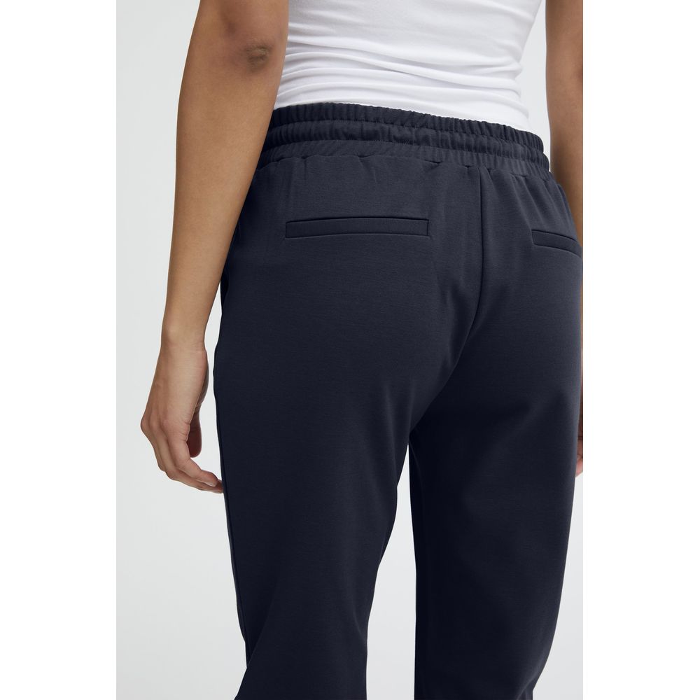 Blue Polyester Pant