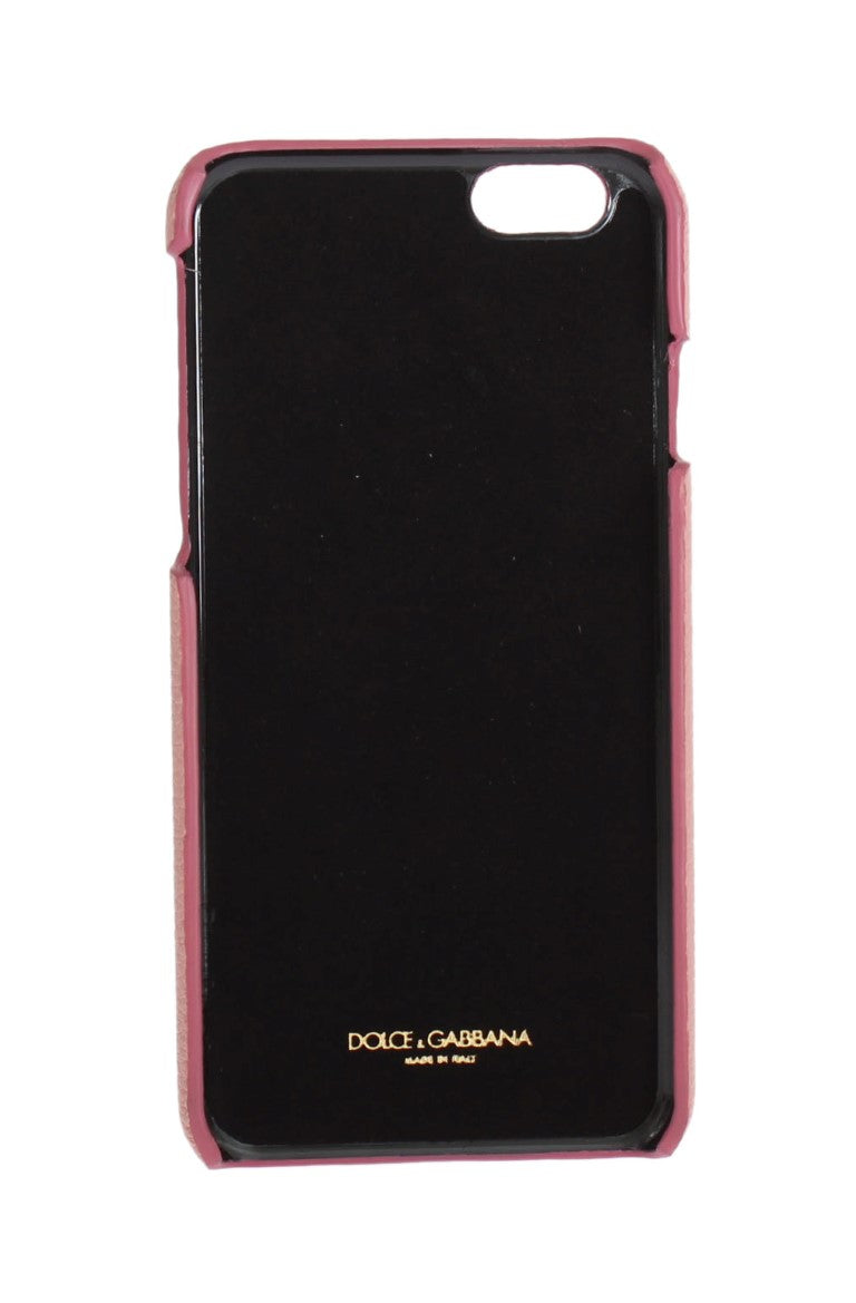 Dolce & Gabbana Rosa Leder Herz Handyhülle