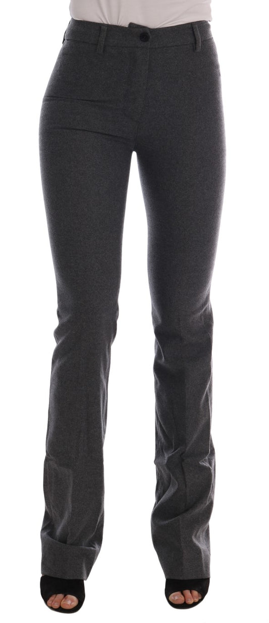 Ermanno Scervino Graue Stretch-Hose aus Wolle