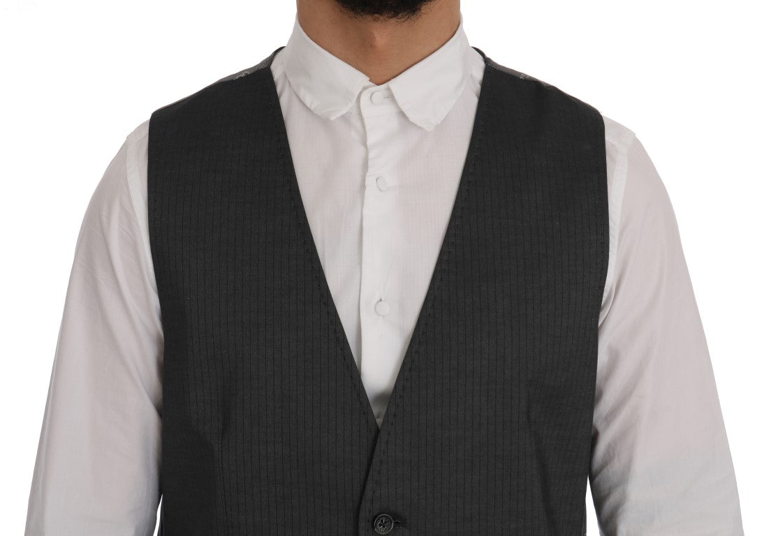 Dolce & Gabbana Graue STAFF Baumwollseidenweste