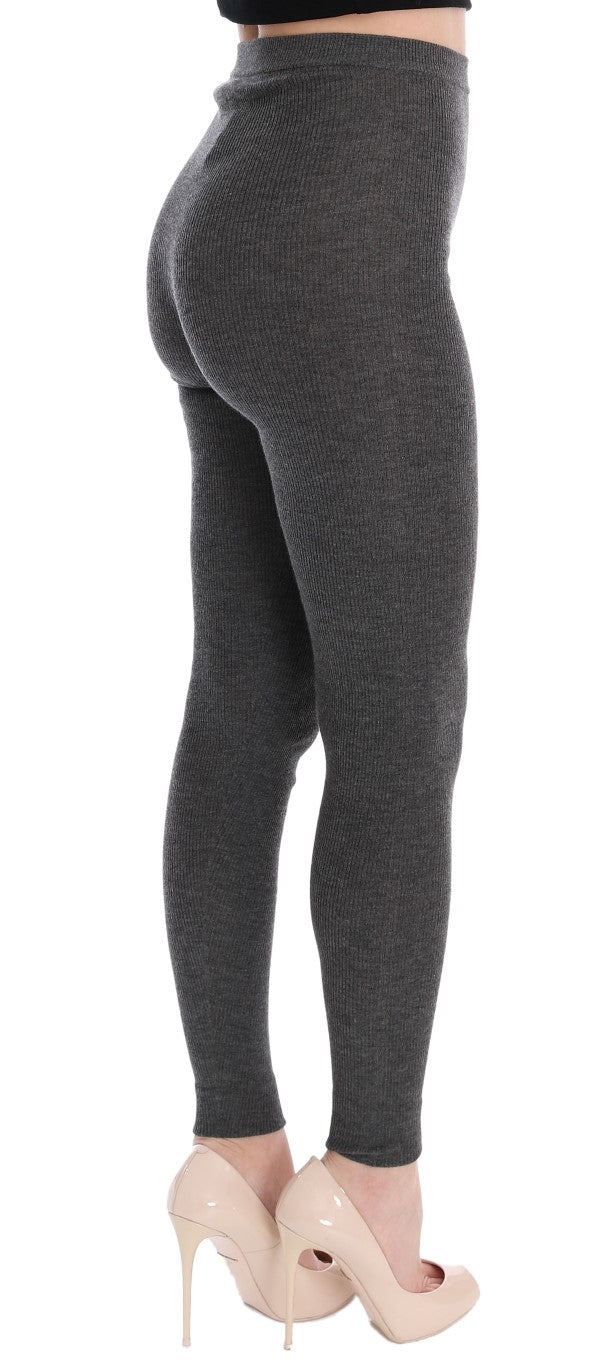 Dolce & Gabbana Graue Kaschmir-Stretch-Strumpfhose