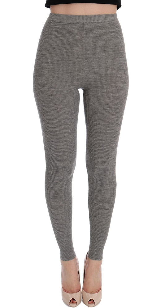 Dolce & Gabbana Graue Kaschmir-Stretch-Strumpfhose