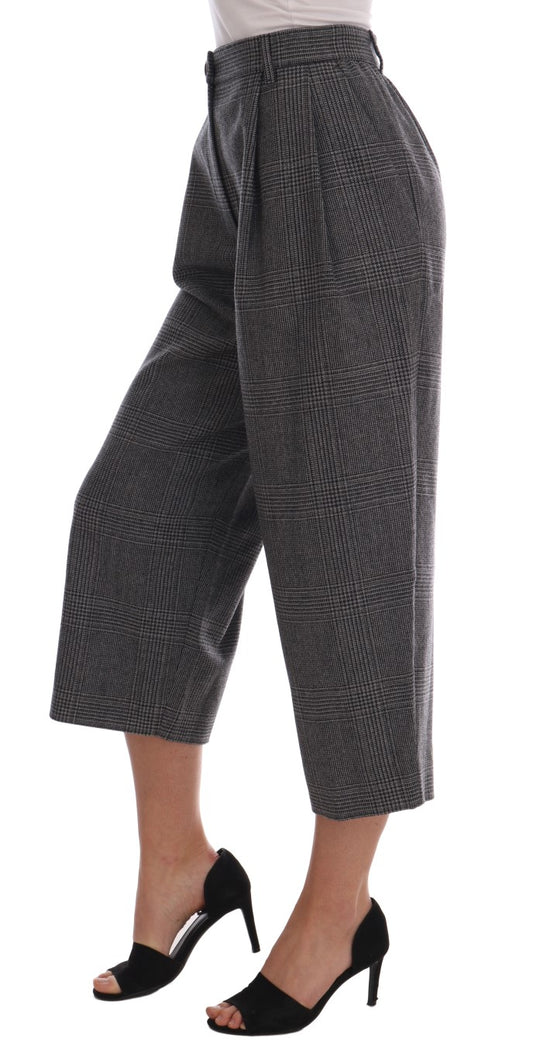 Dolce & Gabbana Graue Caprihose aus Wolle