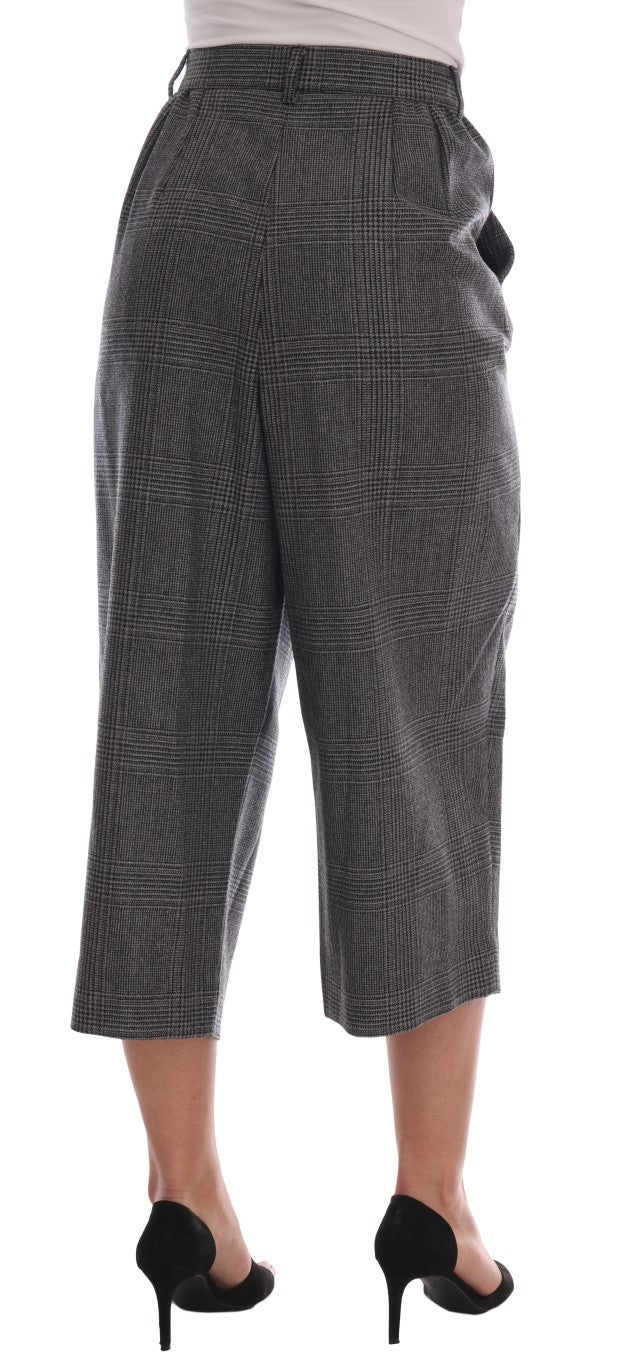 Dolce & Gabbana Graue Caprihose aus Wolle