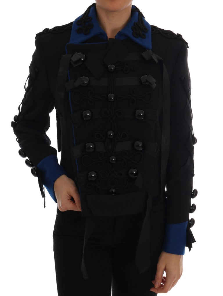 Dolce & Gabbana Trenchcoat aus schwarzer Wolle