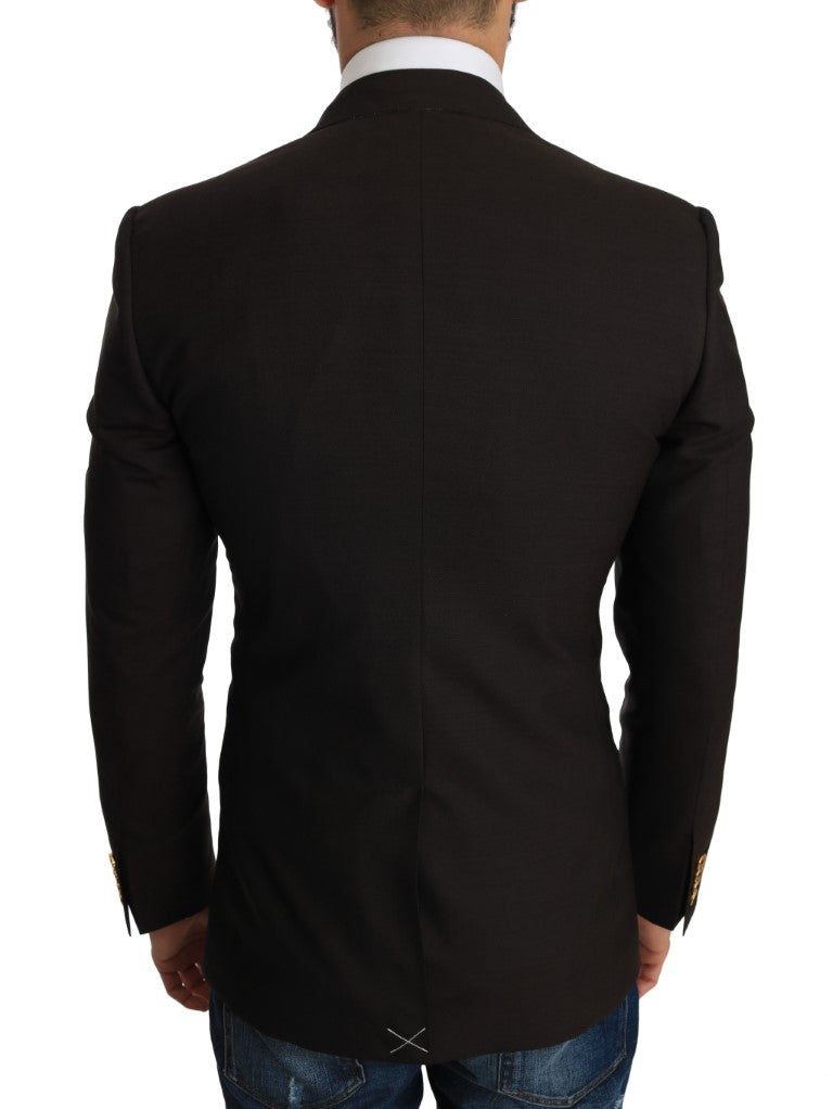 Dolce & Gabbana Braun Wolle SICILIA Jacke Mantel Blazer
