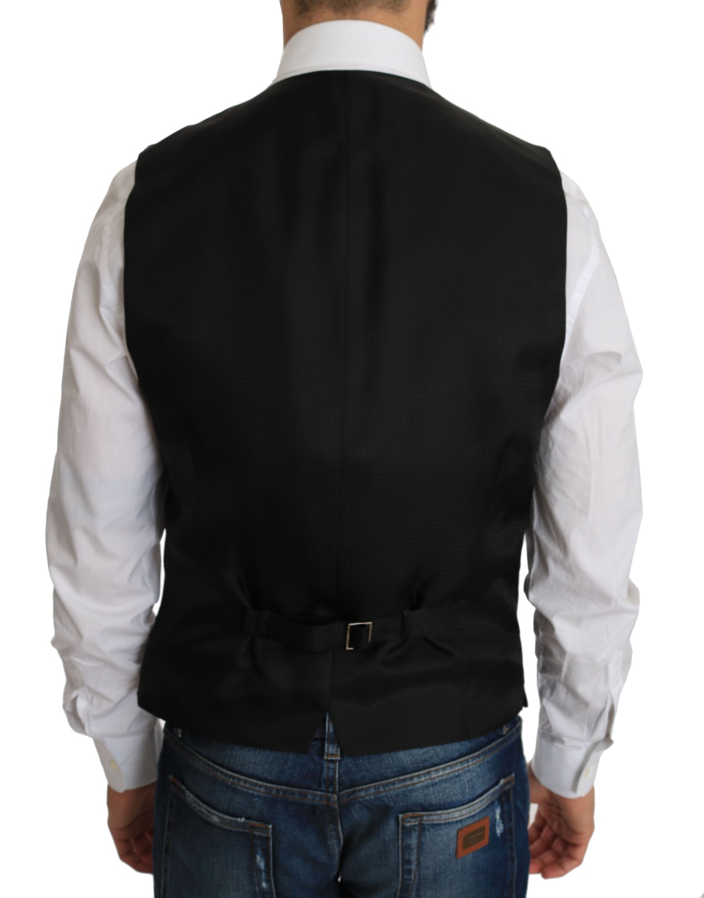 Dolce & Gabbana Schwarze Seidenweste