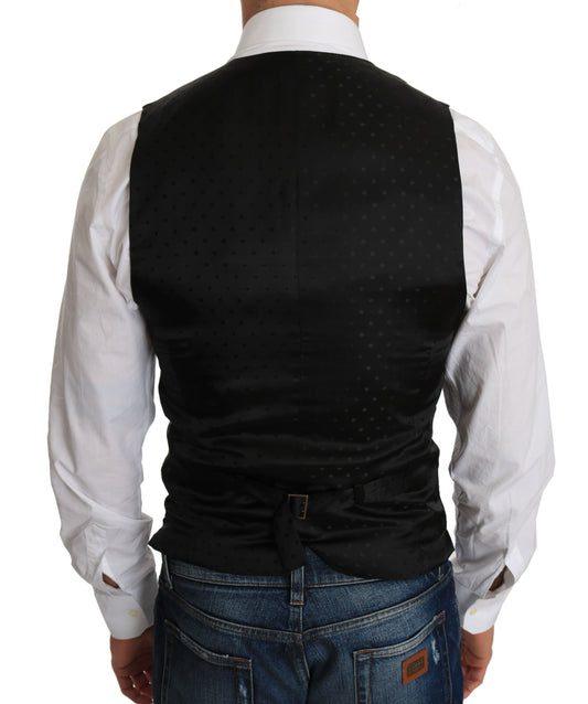 Dolce & Gabbana Schwarze Kleidungsweste aus Wolle