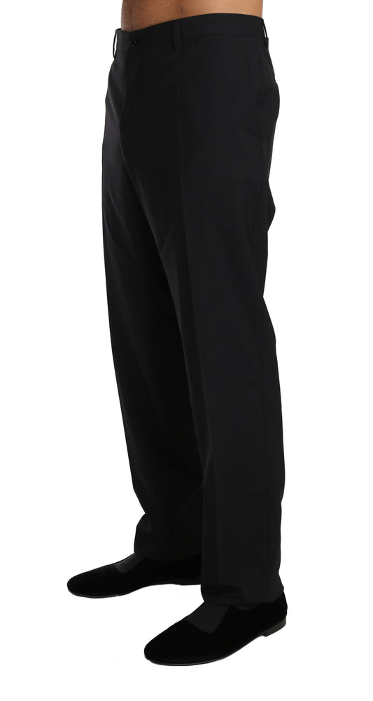 Dolce & Gabbana Schwarze formelle Hose aus Wollstretch