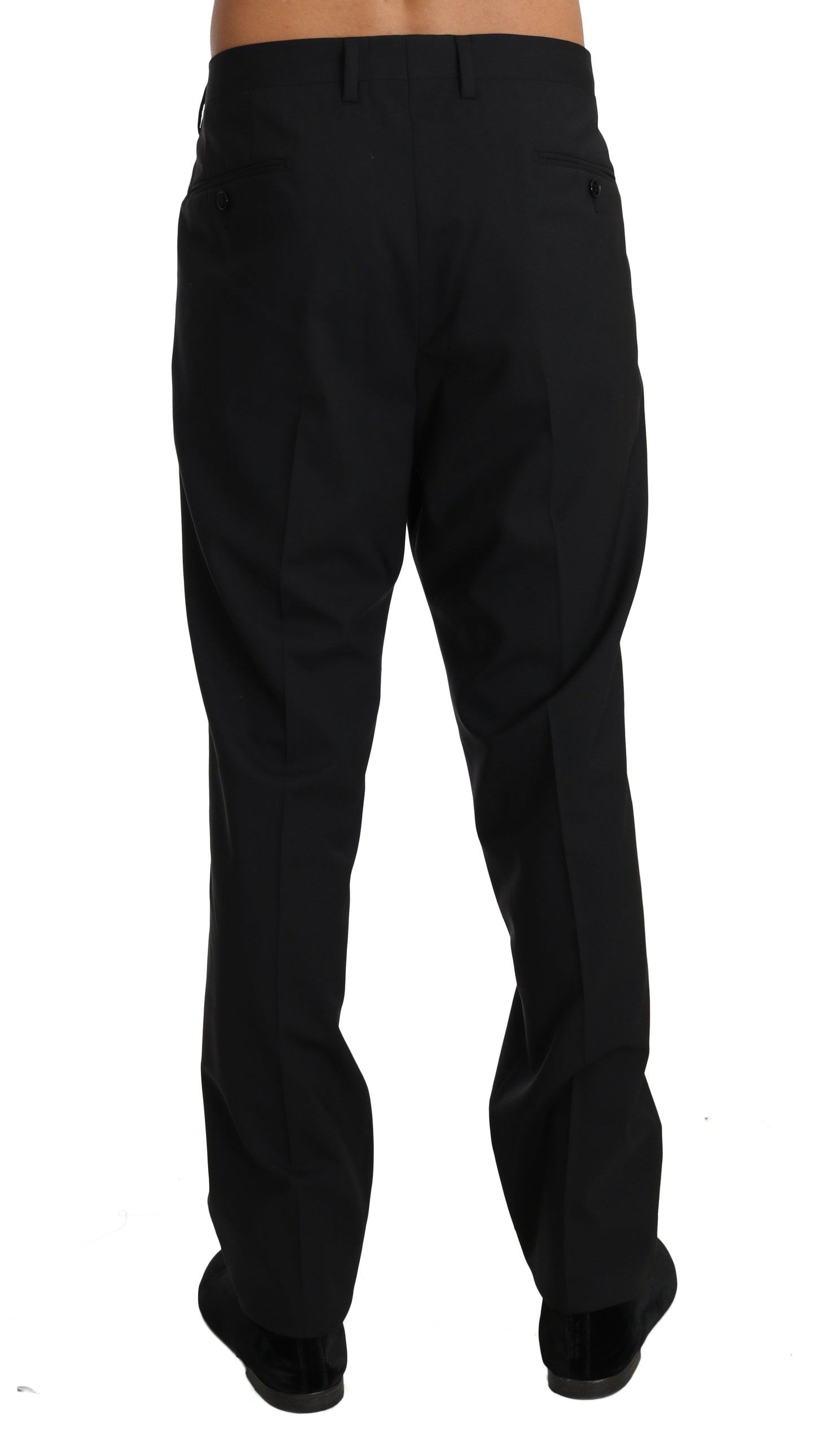 Dolce & Gabbana Schwarze formelle Hose aus Wollstretch