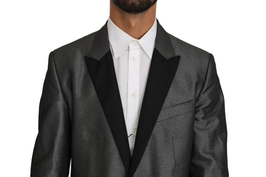 Dolce & Gabbana Grauer gemusterter MARTINI Anzug, 2-teilig