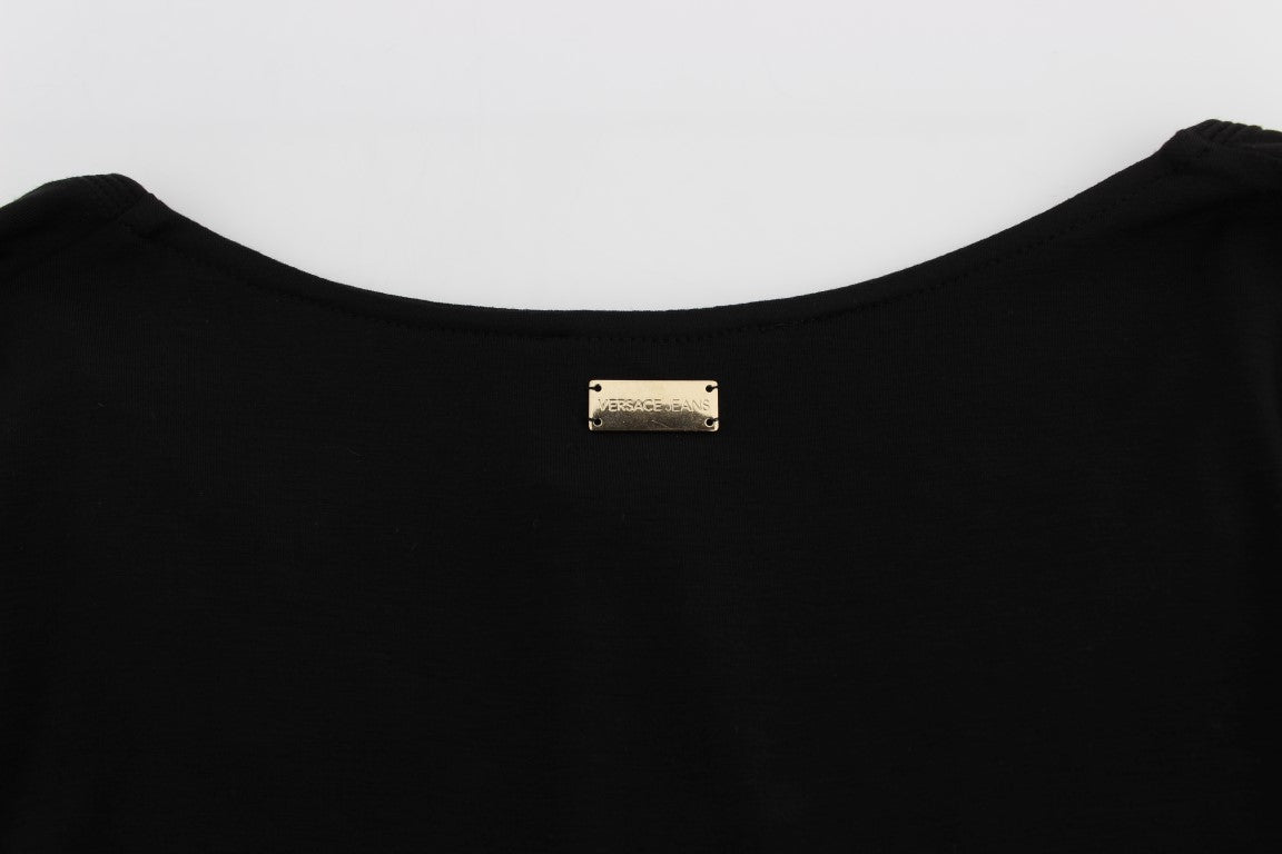 Versace Jeans Schwarzer Stretch-Langarmpullover