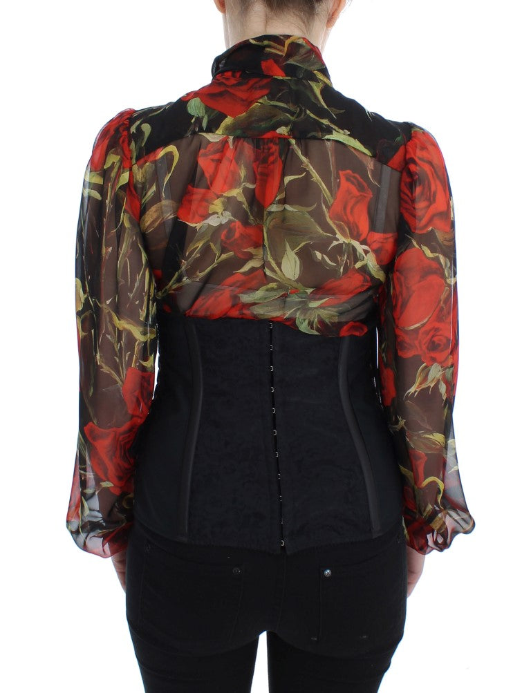 Dolce & Gabbana Schwarzer Stretch-Korsett-Taillengürtel