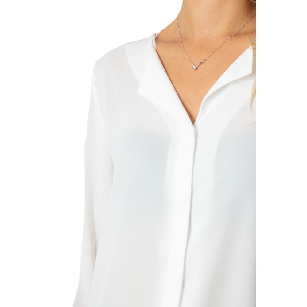 Cream Polyester Blouse