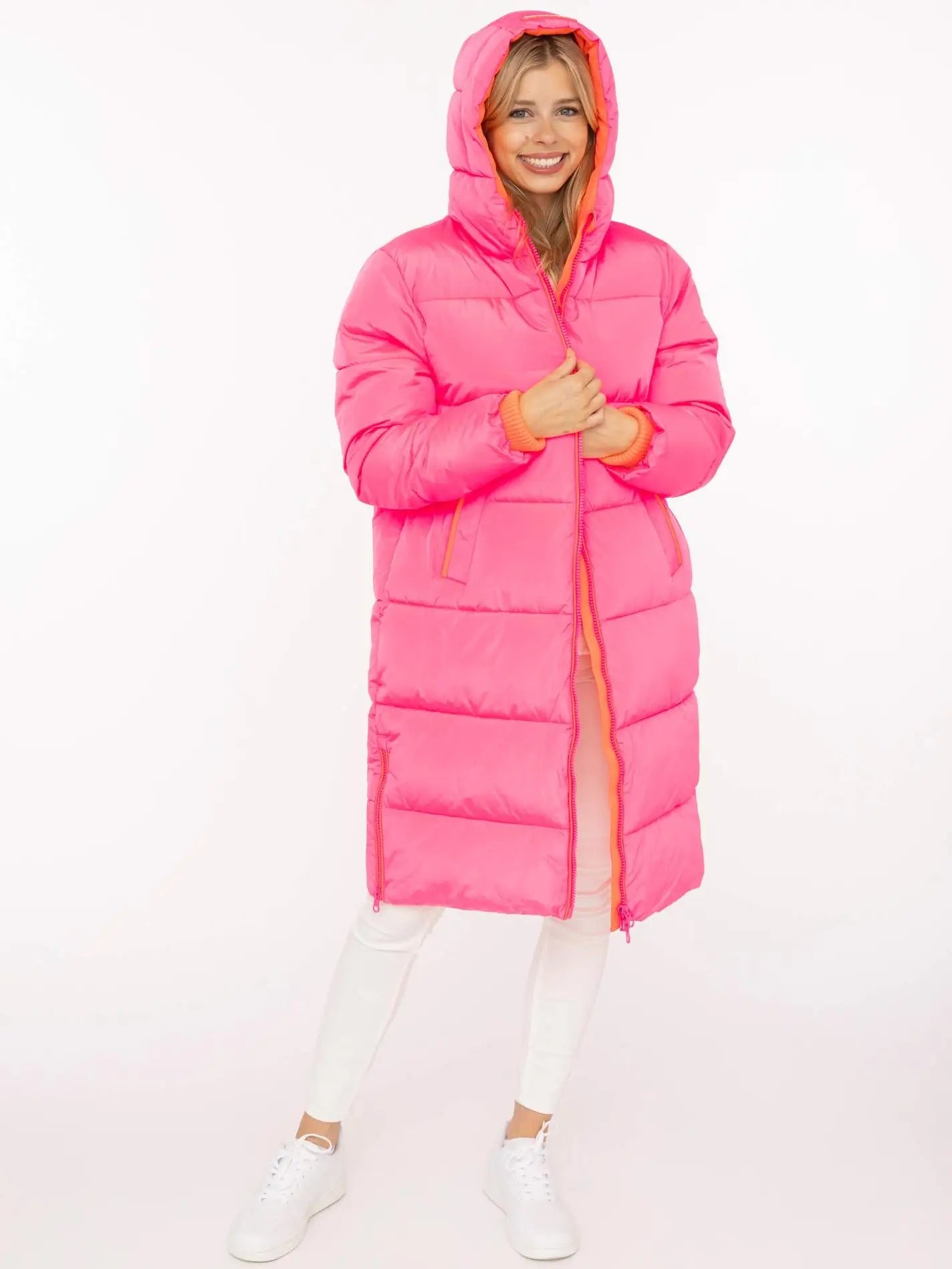 Langer Steppmantel "Cozy" Pink