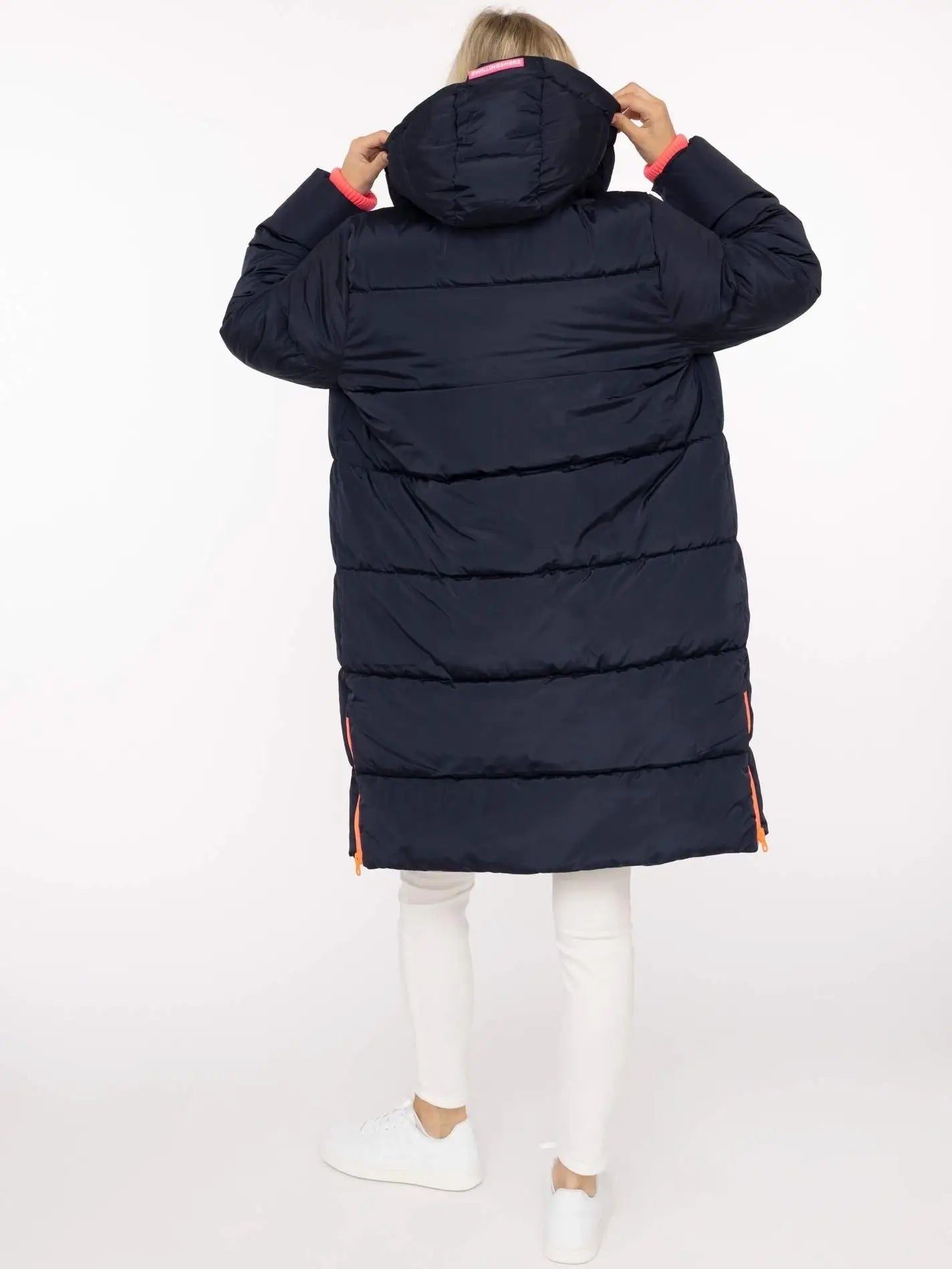 Langer Steppmantel "Cozy" Blau