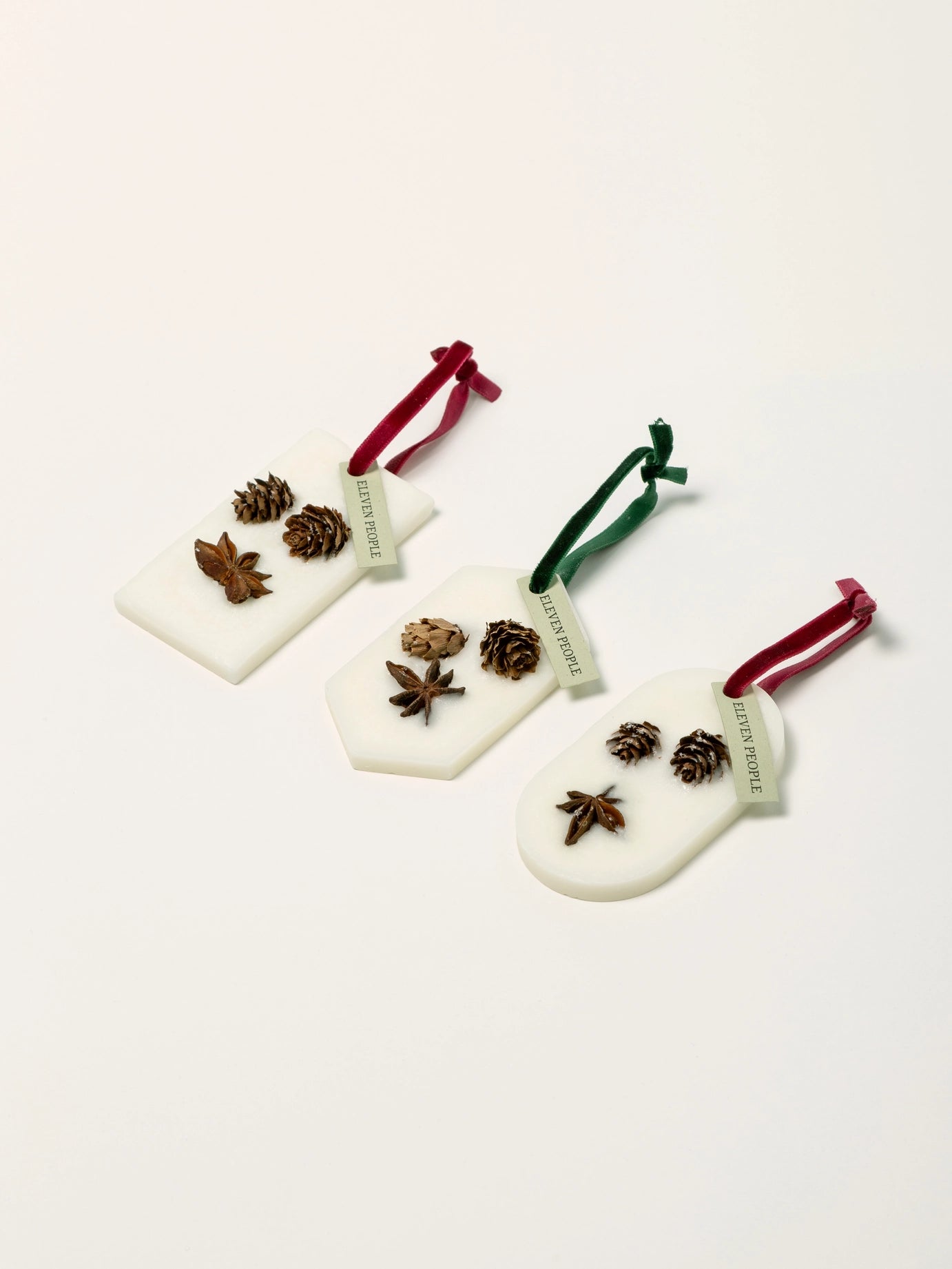 Xmas Duftanhänger aus Sojawachs 5er Set