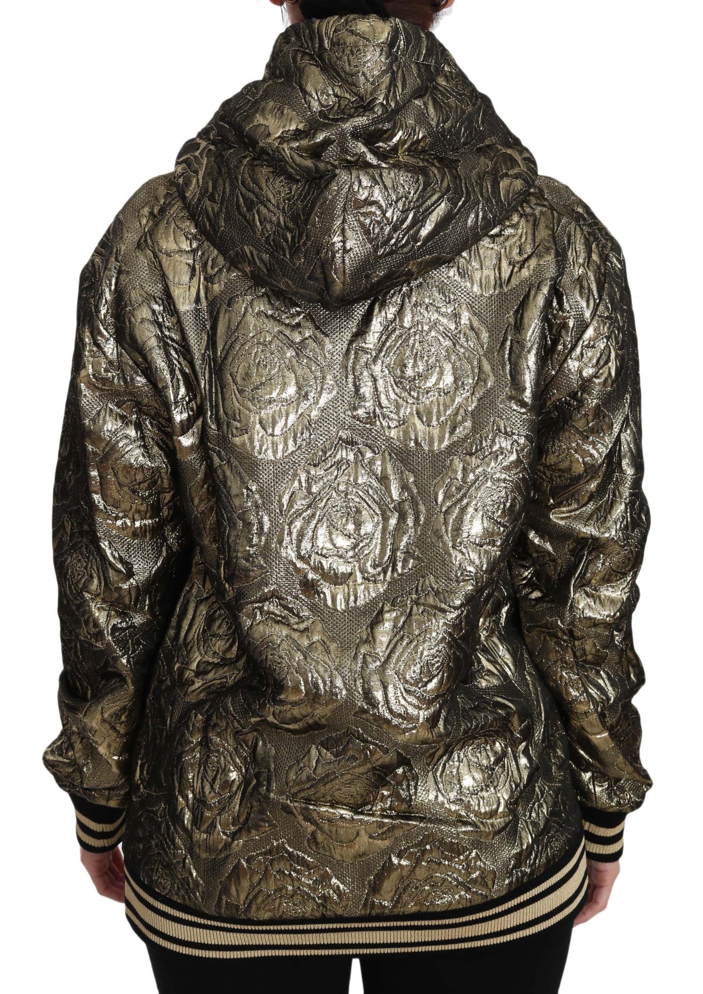 Dolce & Gabbana Im The Queen Jaquard Gold Sweatshirt Hoodie