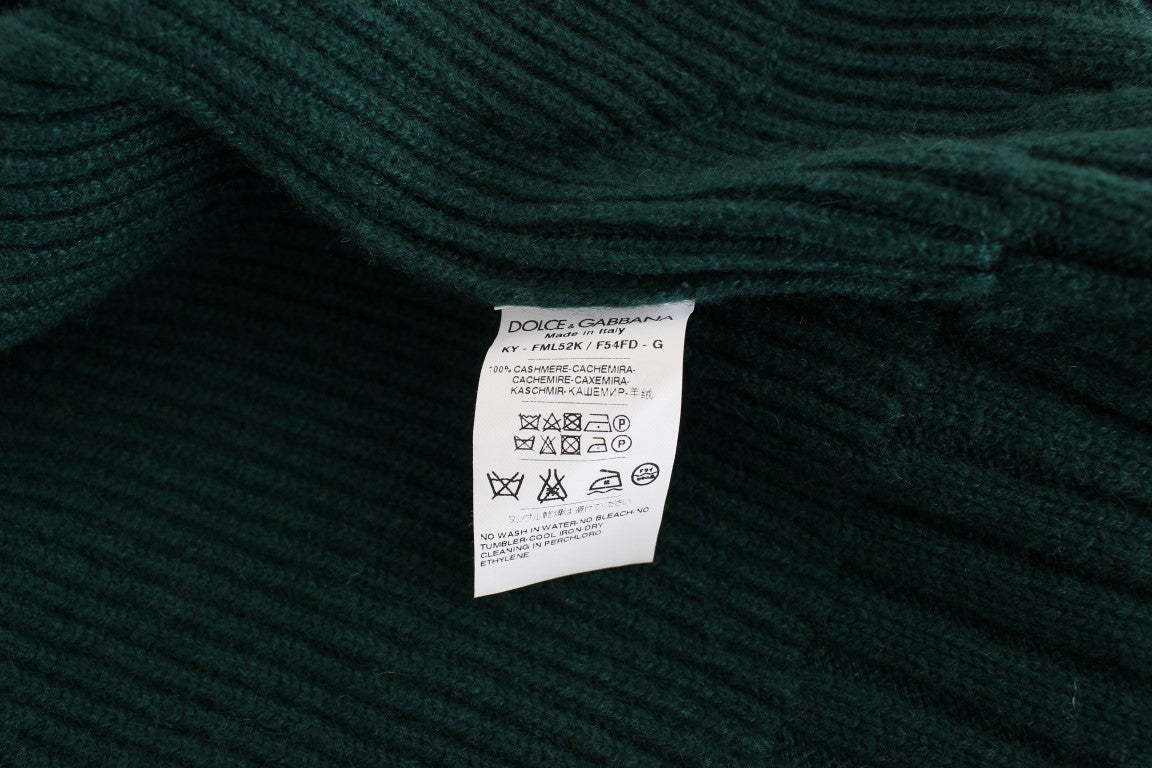 Dolce & Gabbana Grüner Strick-Cardigan aus Kaschmir