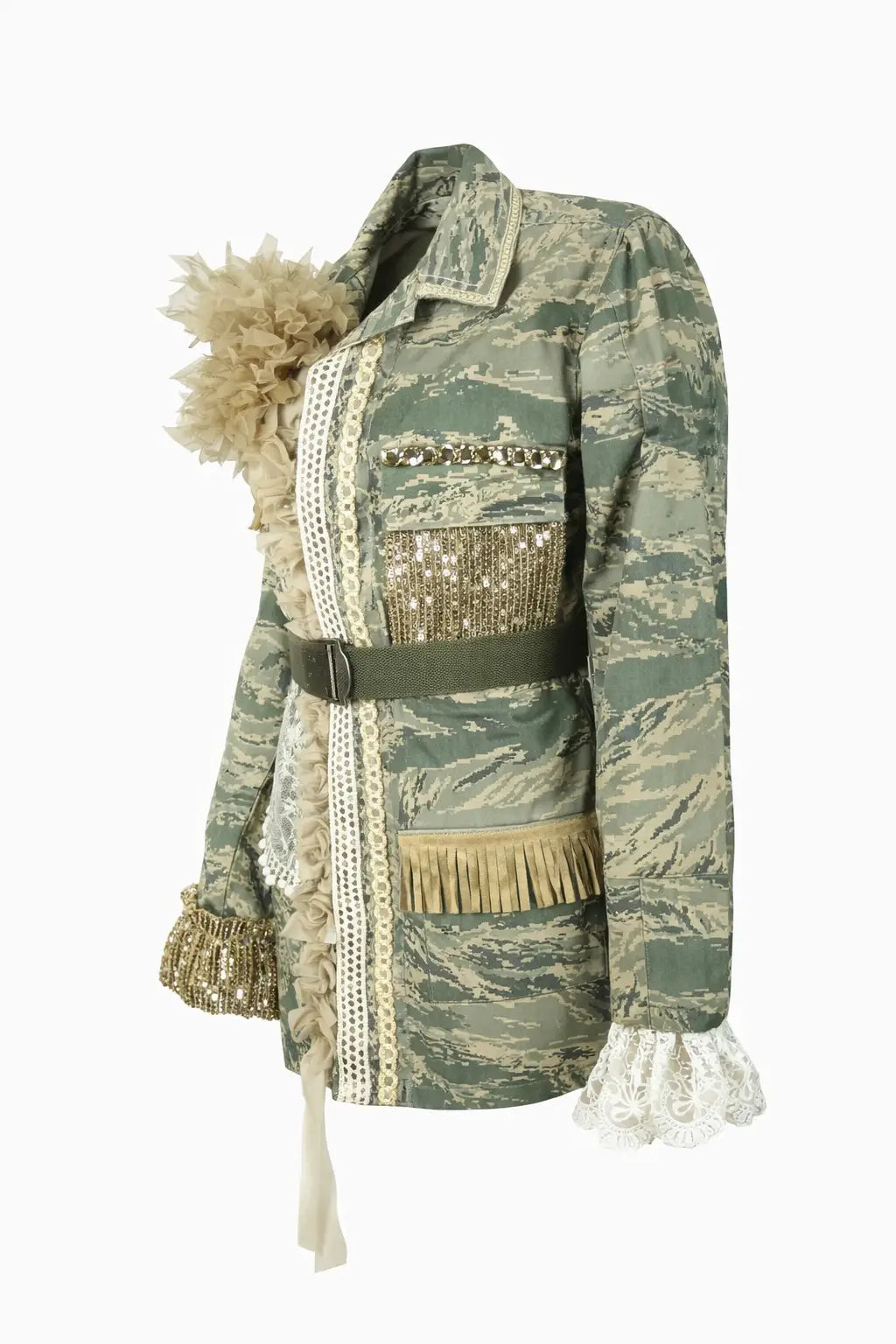 Military Glam Air Force Jacket - Upcycling-Unikat