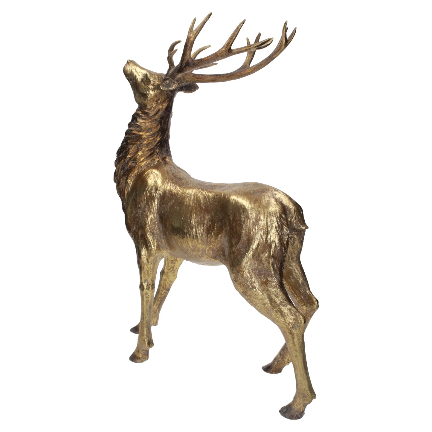 Stehender goldener Hirsch H 60×50×16 cm
