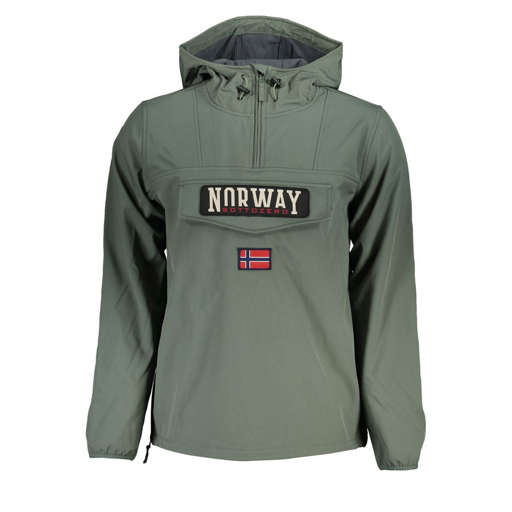 Green Polyester Men's Jacket