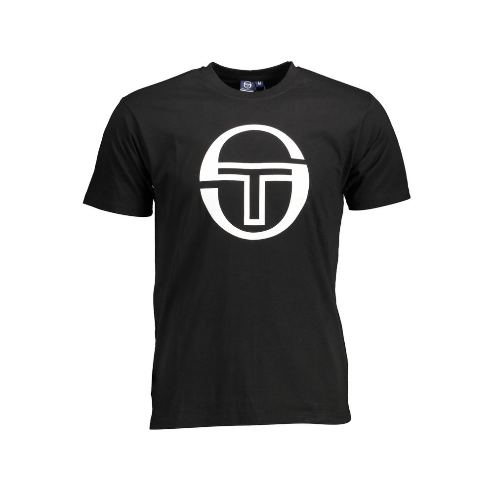 Black Cotton Men T-Shirt