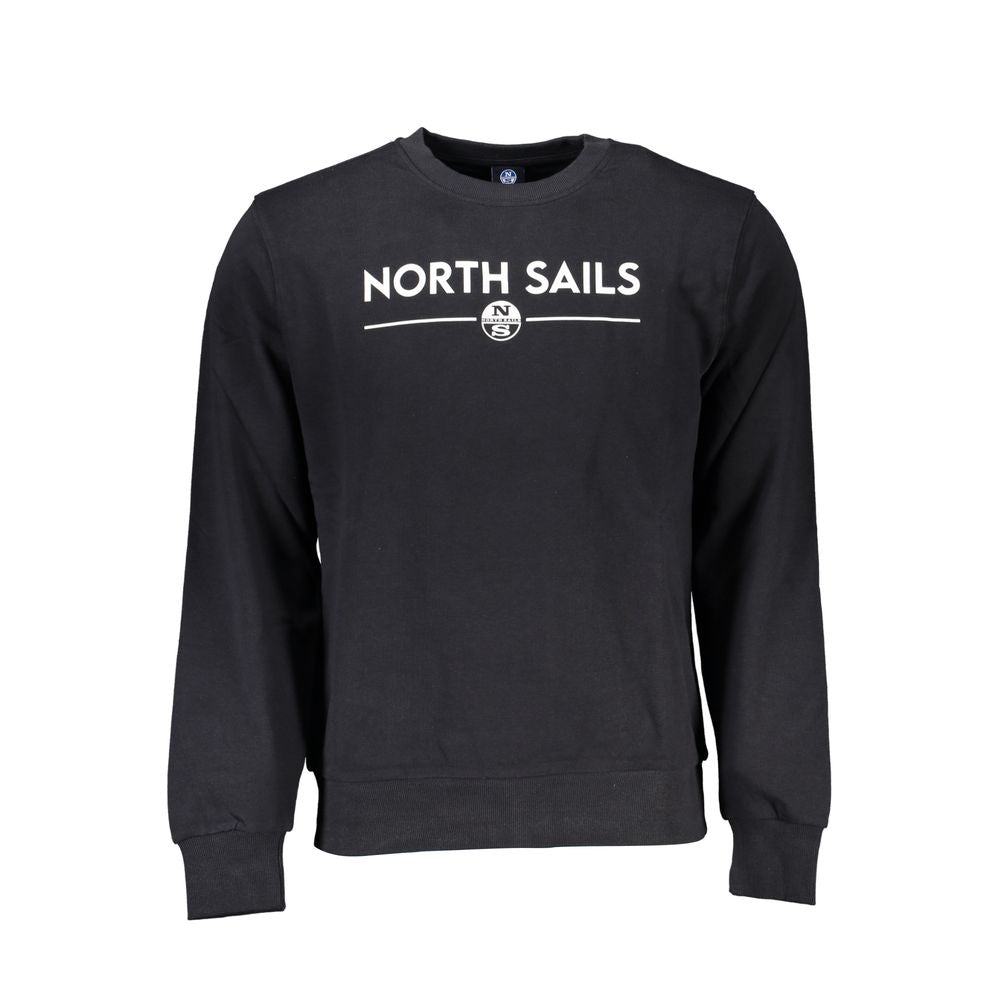 Black Cotton Men Sweater