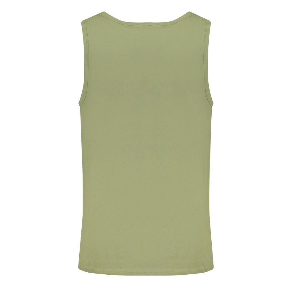 Green Cotton Men Shirt