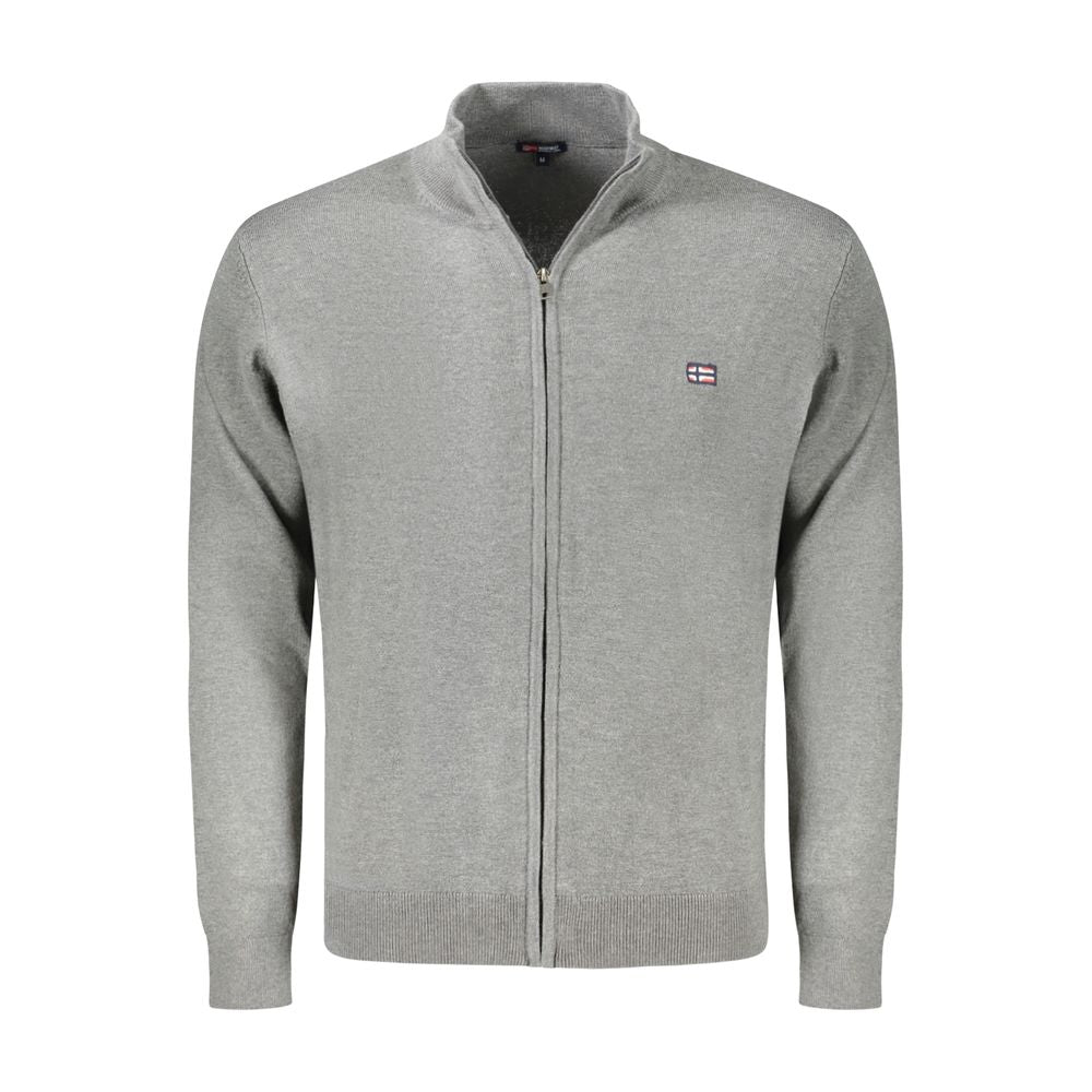 Brown Polyester Mens Cardigan