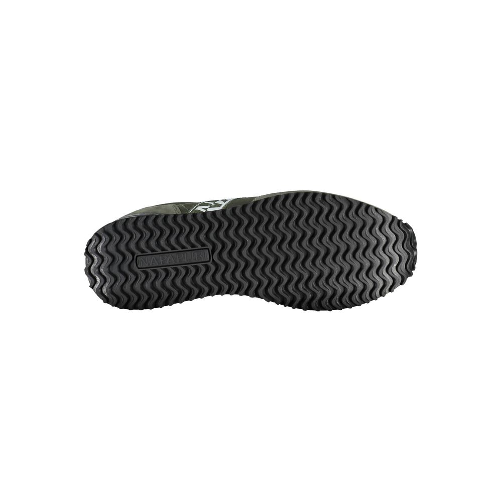 Green Polyester Men Sneaker