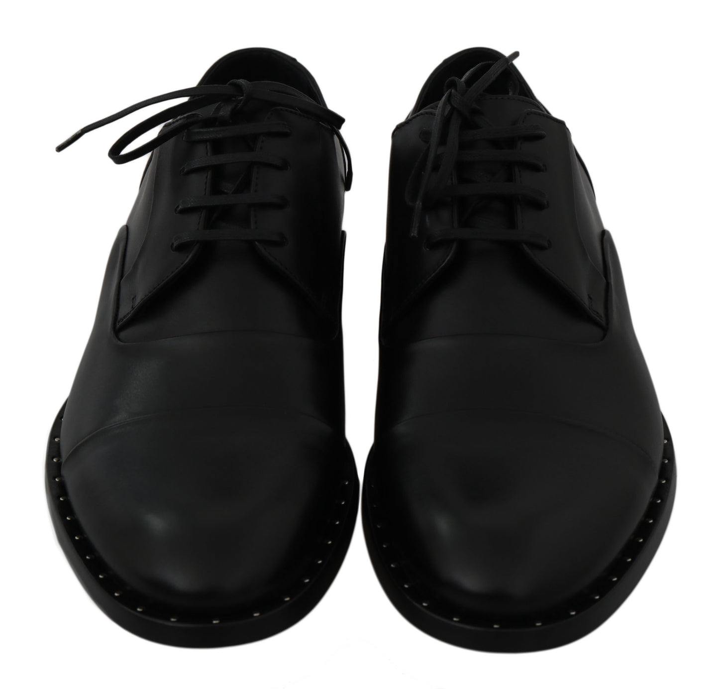 Dolce & Gabbana Schwarzes Leder Derby Formale Schuhe