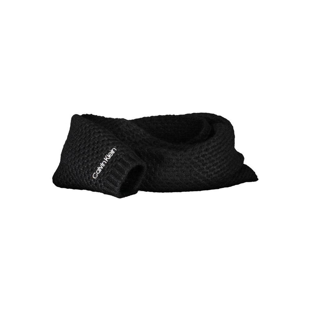 Black Alpaca Wool Scarf