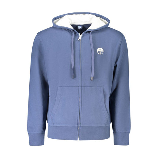 Blue Cotton Men Sweater