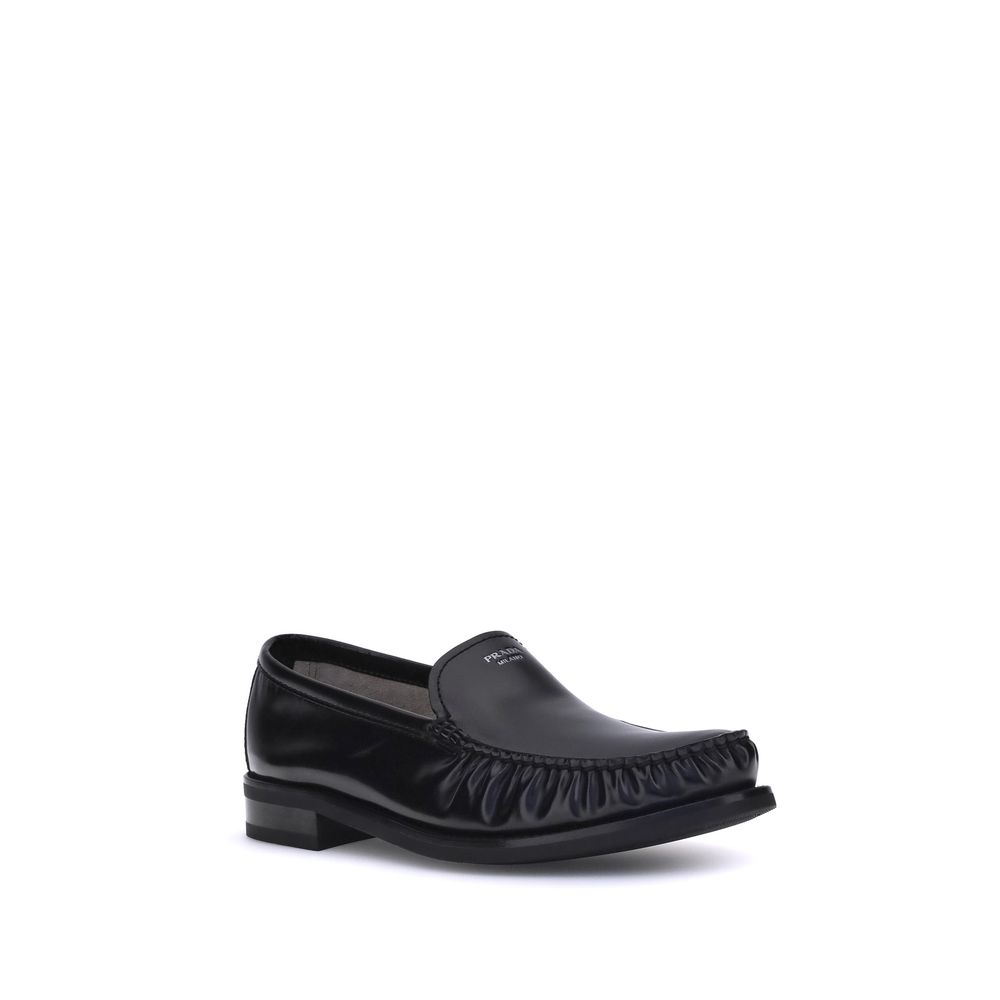 Brushed Leather Loafers