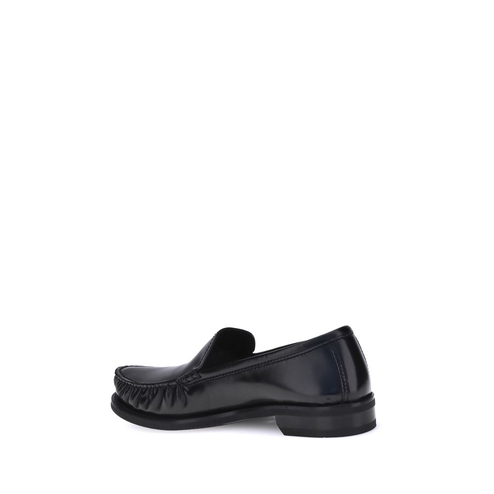 Brushed Leather Loafers