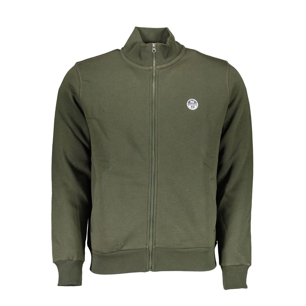 Green Cotton Men Sweater
